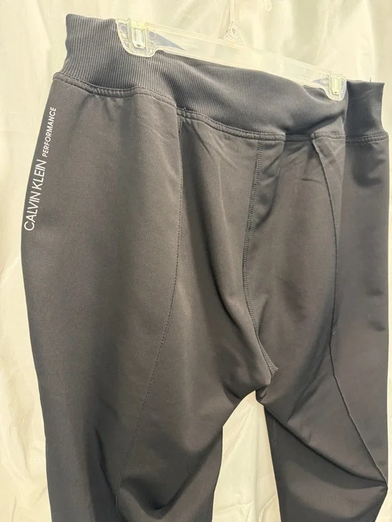 Calvin Klein Black Lined Dressy Joggers with Drawstring Waist - Picture 12 of 16